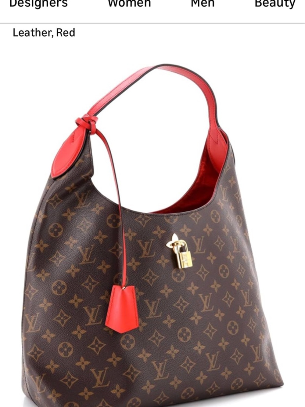 Louis Vuitton Flower Hobo Monogram Shoulder with Red Trim. Class With A Punch!!!